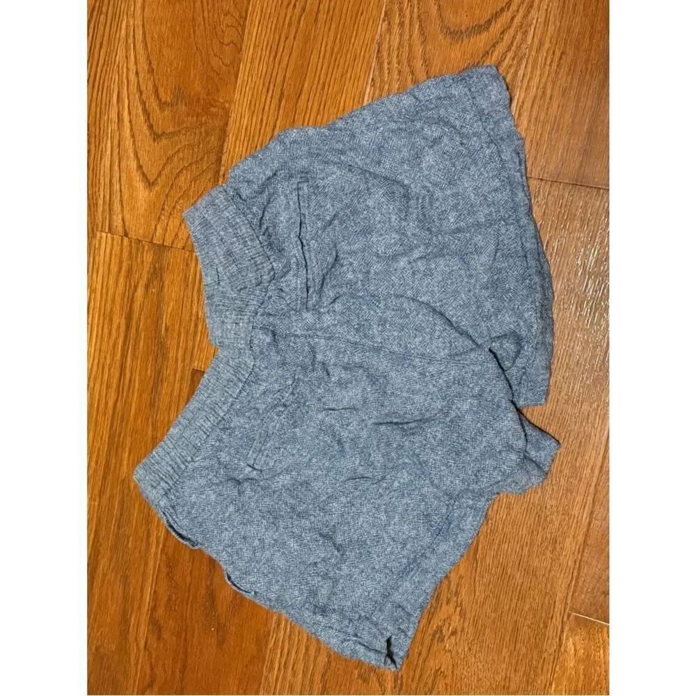 Old Navy Heathered Blue Elastic-Waist Athletic Shorts with drawstrings size M